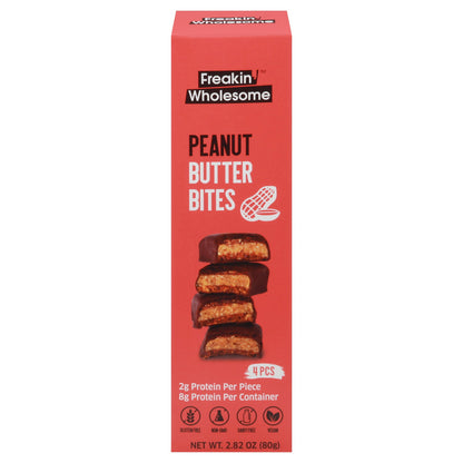 Freakin Wholesome Bites Peanut Butter Dark Chocolate - Case of 10 - 2.82 Ounces
