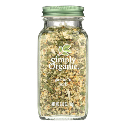 Simply Organic Garlic & Herb Seasoning, 3.10 oz (Pack of 6)