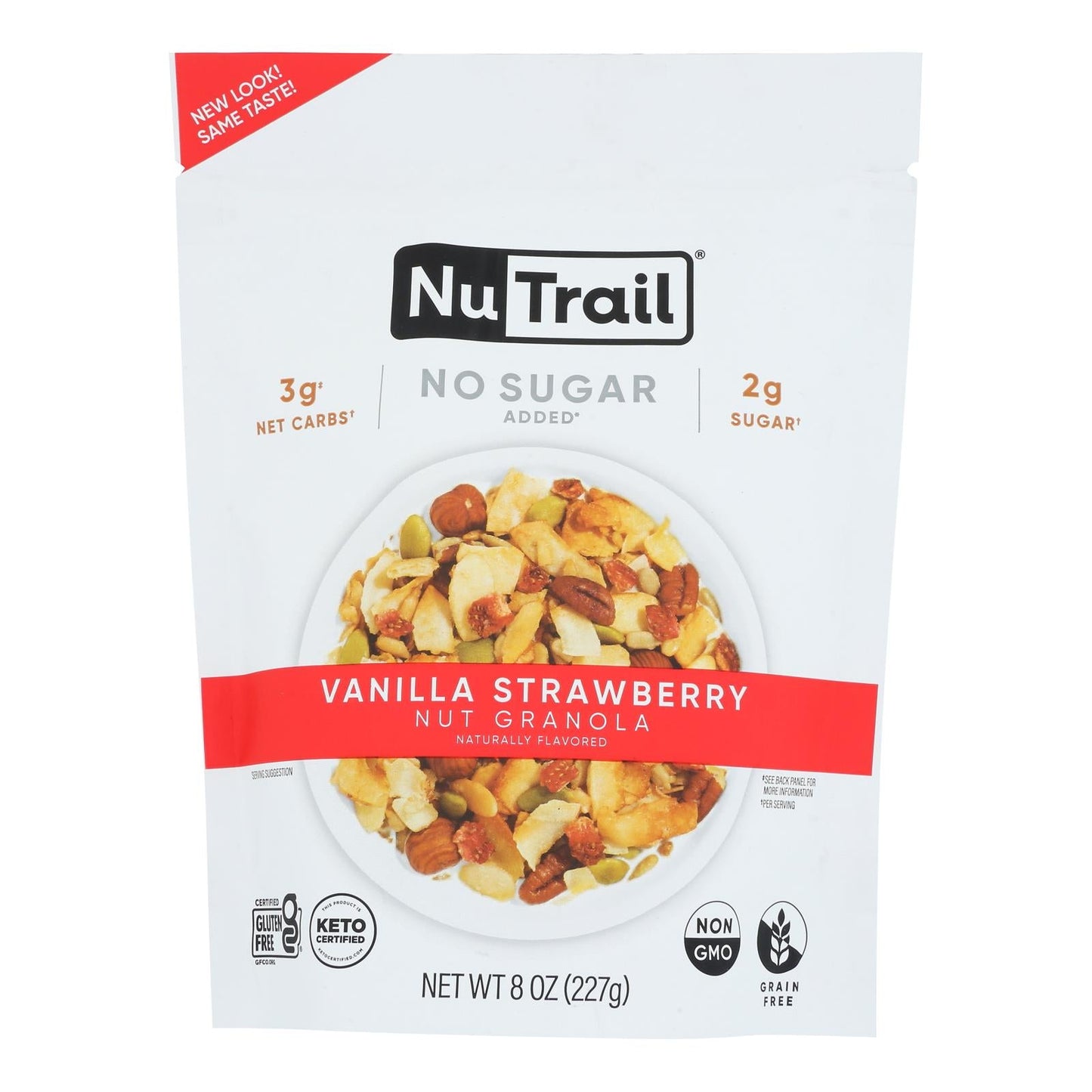 Nutrail Keto Vanilla Strawberry Granola - 6 Pack (8 Ounces)