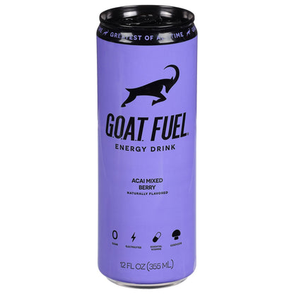 G.O.A.T. Fuel Acai Berry Energy Drink - 12 fl oz Pack of 12