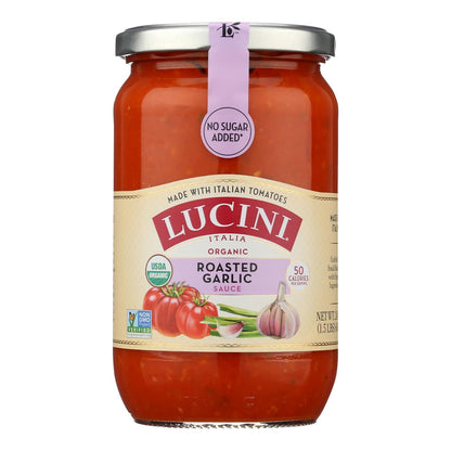 Lucini Italia Roasted Garlic Organic Marinara Sauce - 6 Pack (24 Oz. Jars)