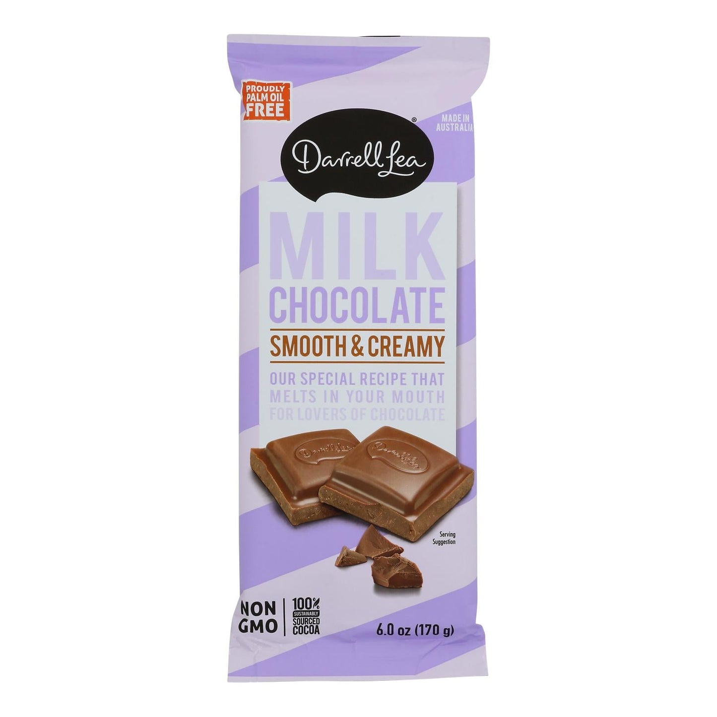 Darrell Lea Plain Milk Chocolate Bar - 6 Oz. - Case of 15