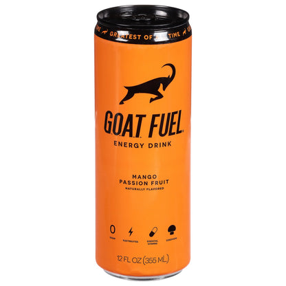 G.O.A.T. Fuel Mango Passionfruit Energy Drink - 12 x 12 fl oz Cans
