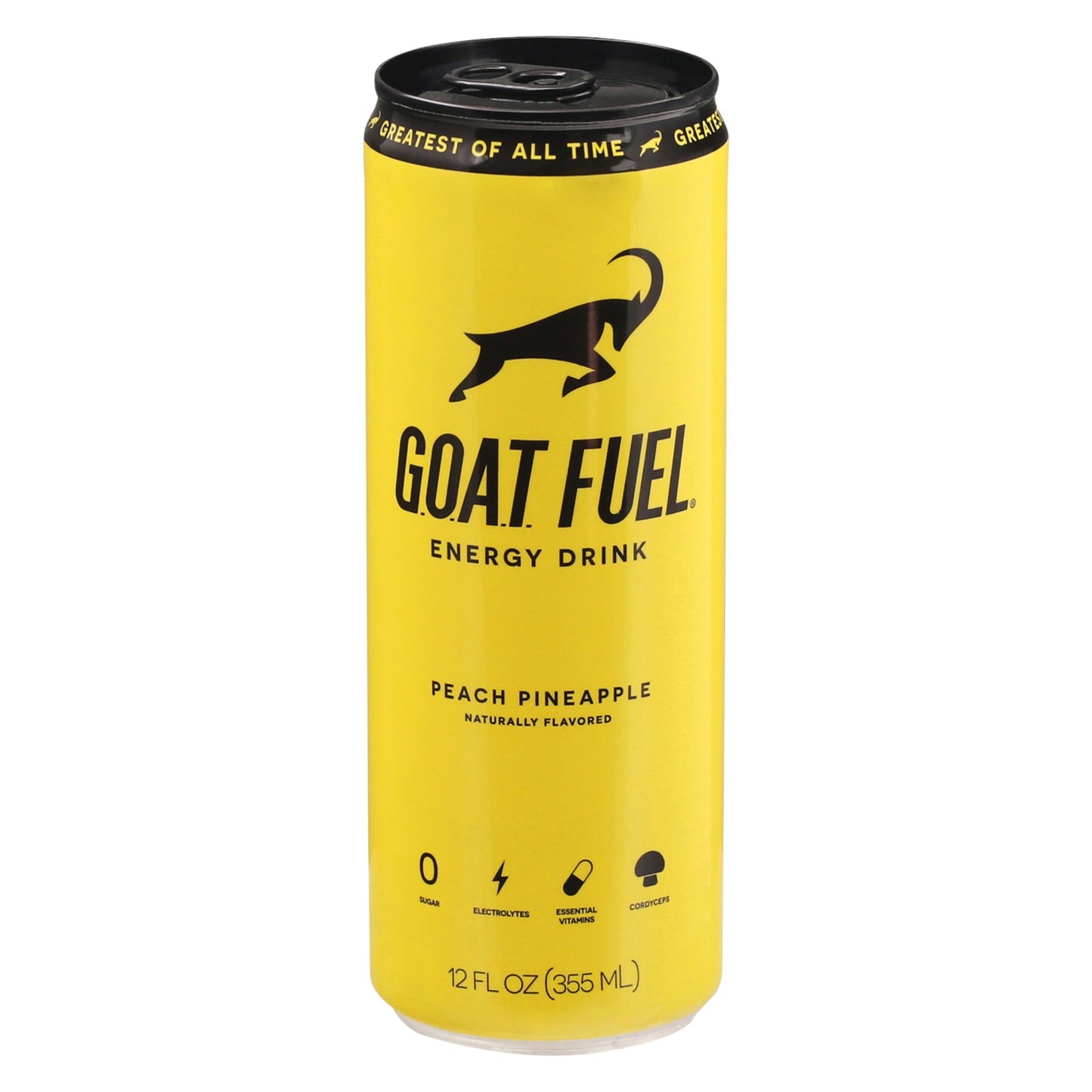 G.O.A.T. Fuel Energy Drink Peach Pineapple - 12 Pack of 12 fl oz Cans