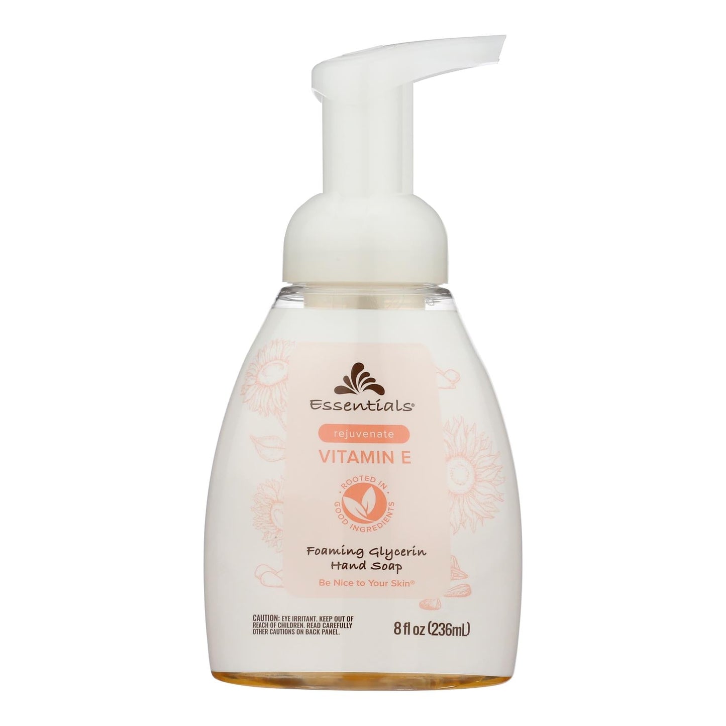 Essentials Glycolic Vitamin E Hand Soap Foam - Enriched with Antioxidants - 8 Fl Oz