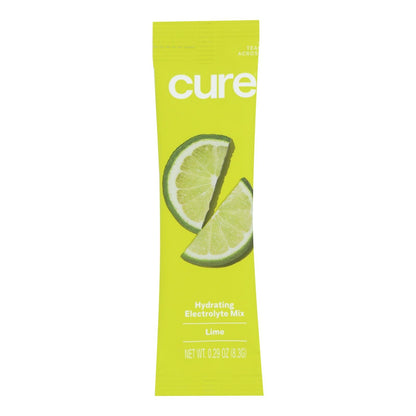 Cure Hydration Electrolyte Drink Mix, Lime - 0.29 Ounces, Case of 8