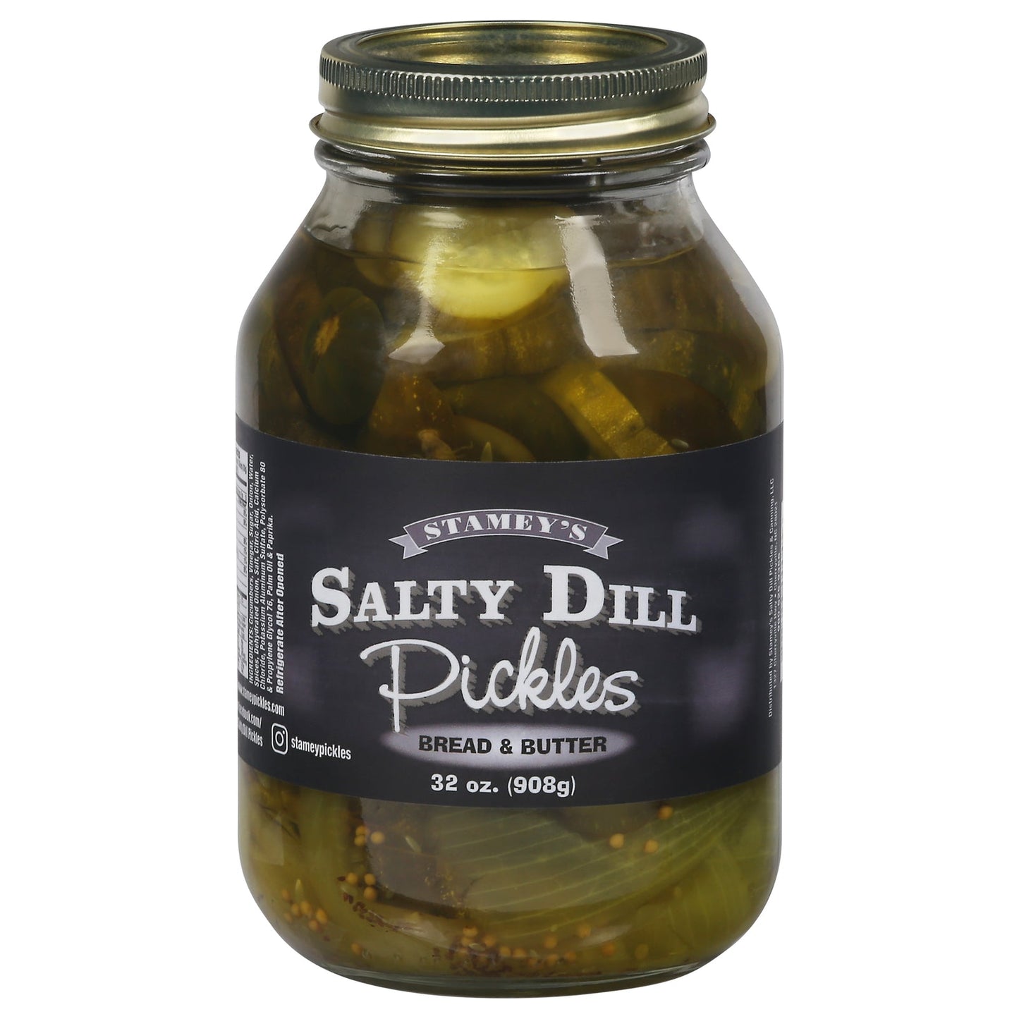 Stamey's Bread & Butter Pickles - Case of 6 - 32 oz Jars