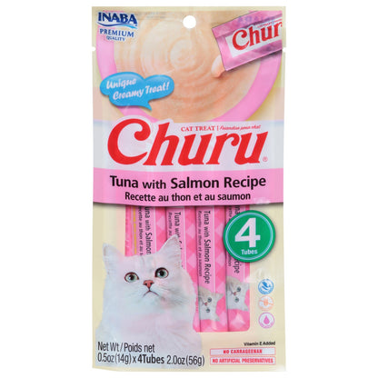 Inaba Churu Puree Tuna and Salmon for Cats - 16 Oz Case (8 Pack)
