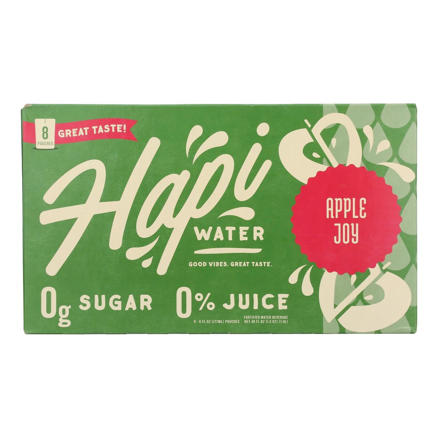 Hapi Drinks Water Apple Joy (8-pack) | 6fl oz