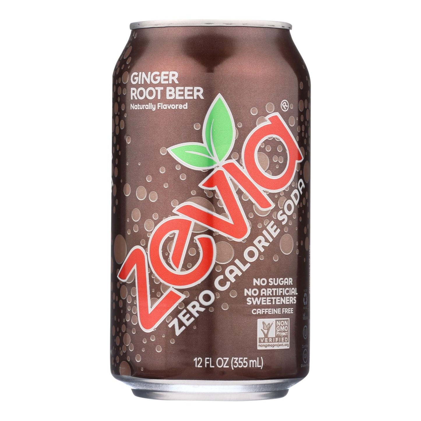 Zevia Ginger Root Beer Zero Calorie Soda: Pack of 24 / 12 Fl Oz Cans