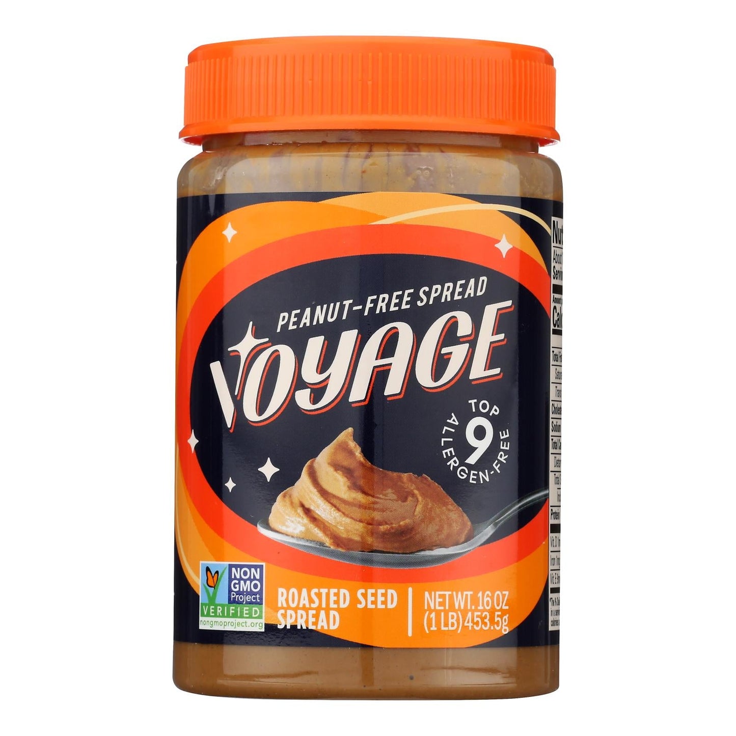 Voyage Creamy Peanut Free Spread Rest Side - Case of 8-16 Ounces