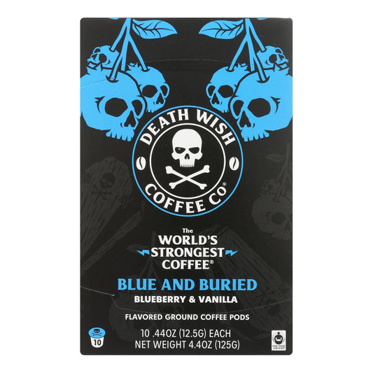 Death Wish Coffee - Blue & Buried - Single Serve Coffee Pods - Case of 6 x 10 Count