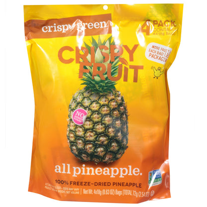 Crispy Green Crispy Pineapple Slices - 4 Packs of 8 - 2.54 Ounces
