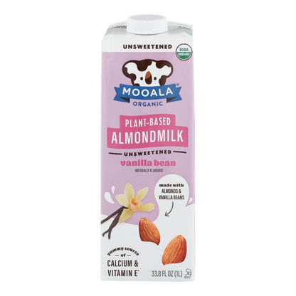 Mooala Organic Almond Milk Unsweetened Vanilla - 6-Pack (32 Fl Oz. Each)