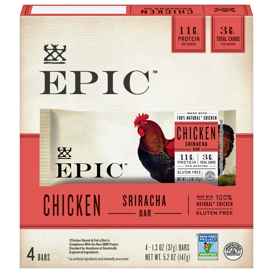Epic Chicken Sriracha Bar - 4 Pack (1.3 oz)