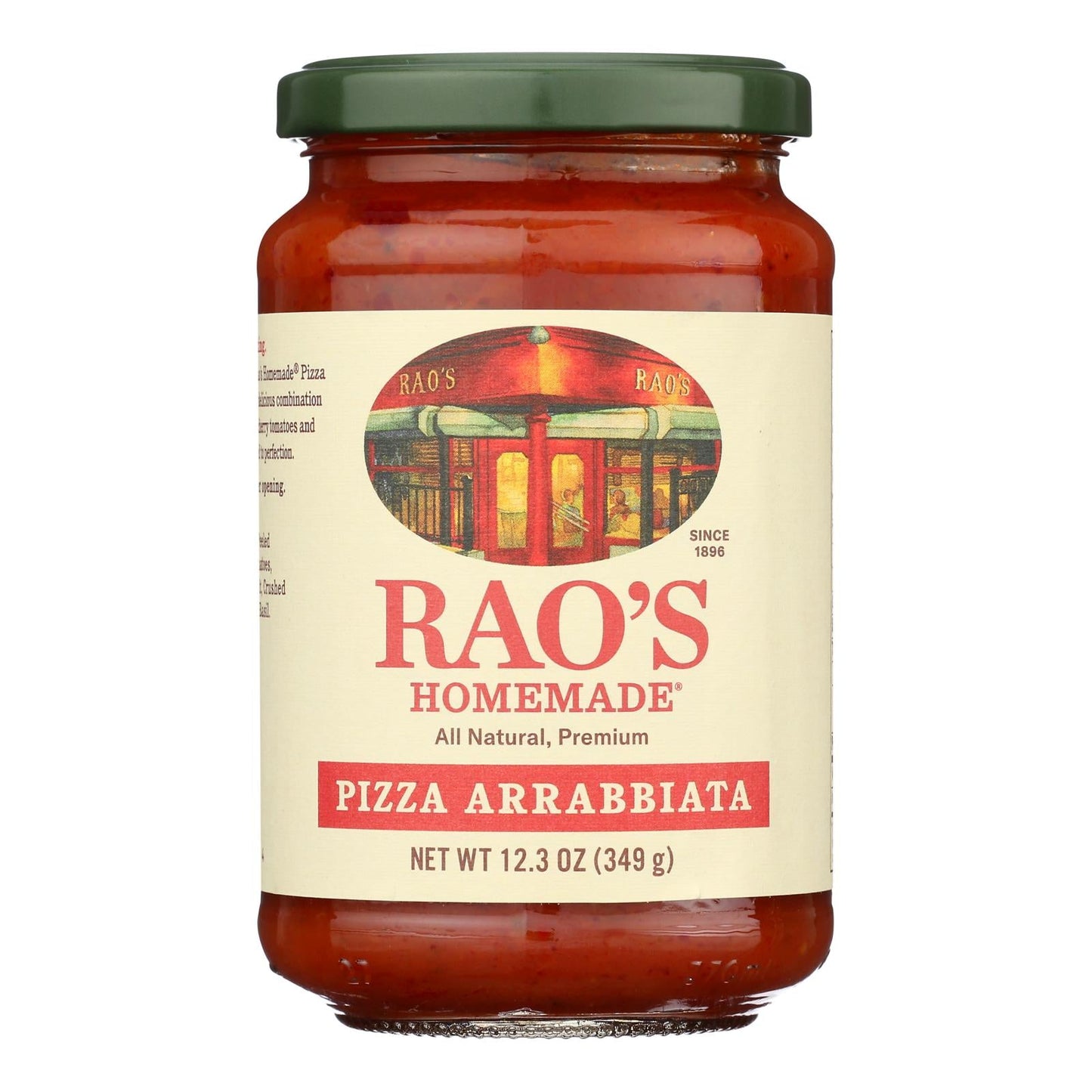 Rao's Arrabbiata Pizza Sauce, 12.3 Oz., Case of 6 – Authentic Italian, Spicy, Gluten-Free, Non-GMO