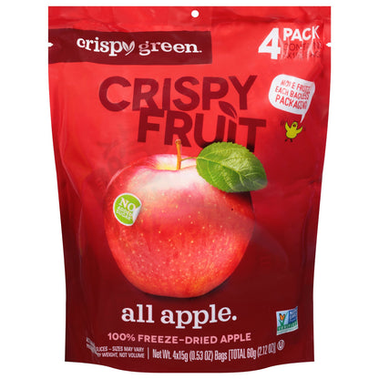 Crispy Green Premium Crispy Apples, 2.12 Oz (Pack of 4), Case of 8