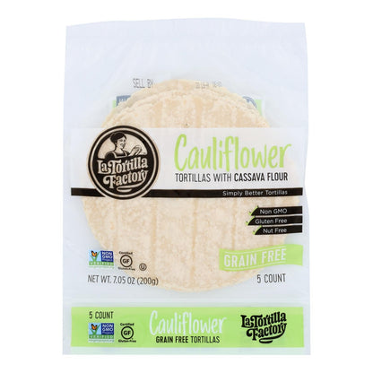 La Tortilla Factory Grain-Free Cauliflower Tortilla - 12-Pack (7.05 oz)