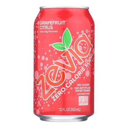 Zevia Grapefruit Citrus Zero Calorie Soda, 12 Fl. Oz. Cans (Pack of 4)