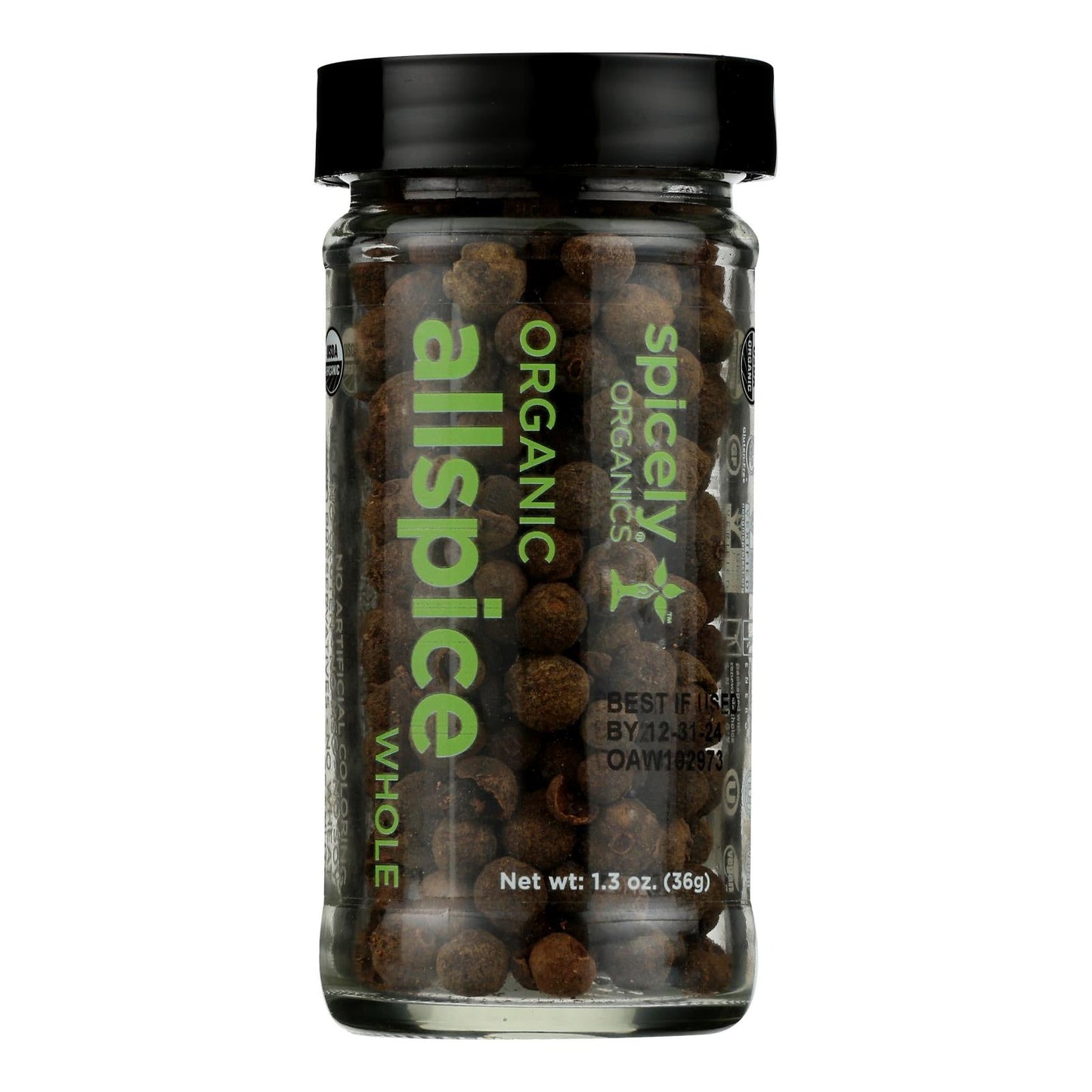 Spicely Organics Organic Whole Allspice Berries - 1.3 Oz.