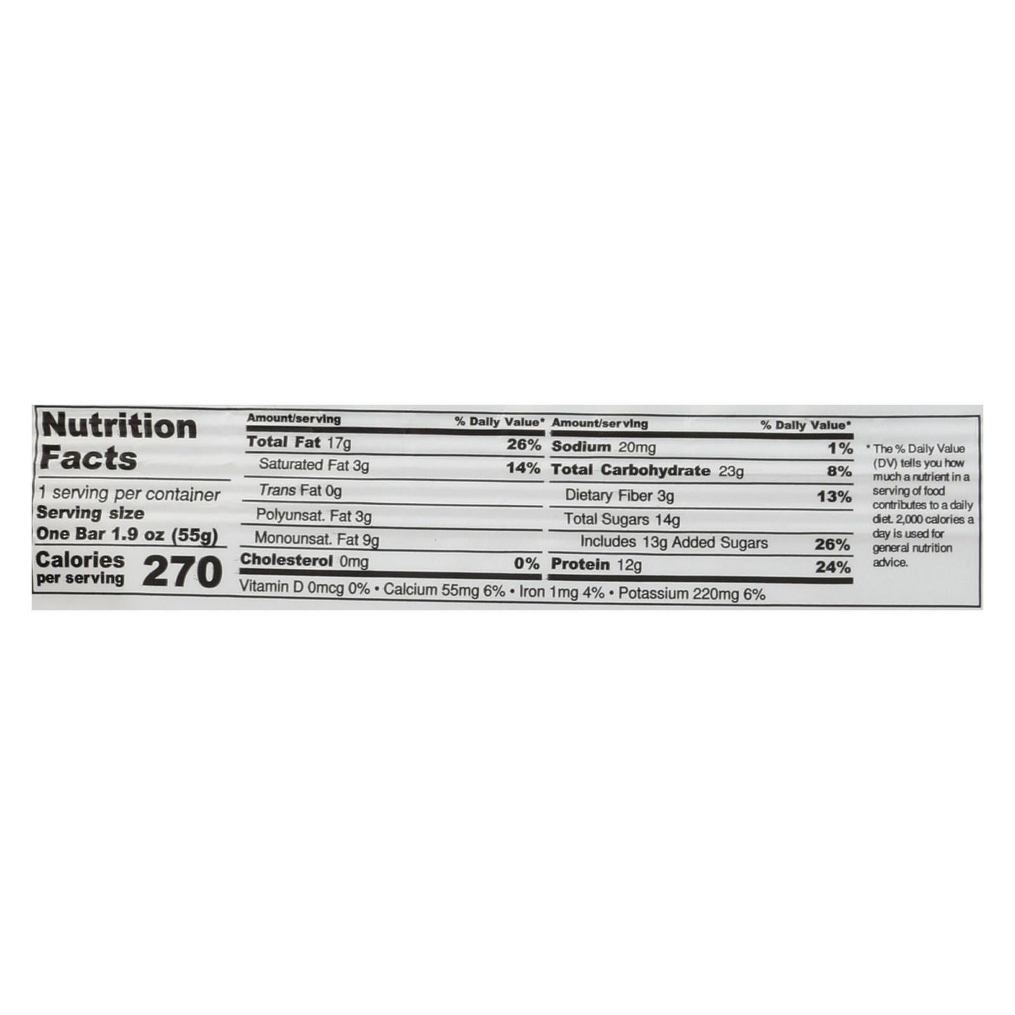 Wella Bar Cranberry Crunch Chilled Organic Protein, Heart-Healthy Bar - 1.9 Oz. (Pack of 8)
