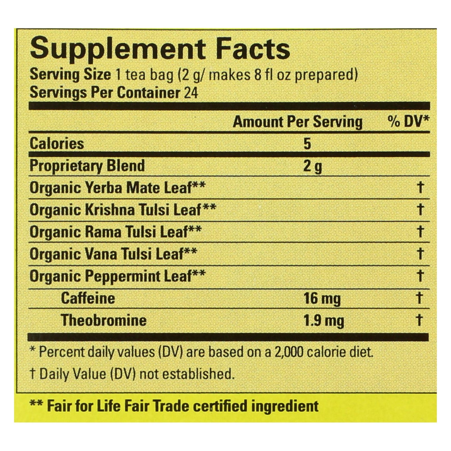 Ecoteas Holy Mate! Premium Energy Tea Bags (6 Pack) - 24 Total Tea Bags