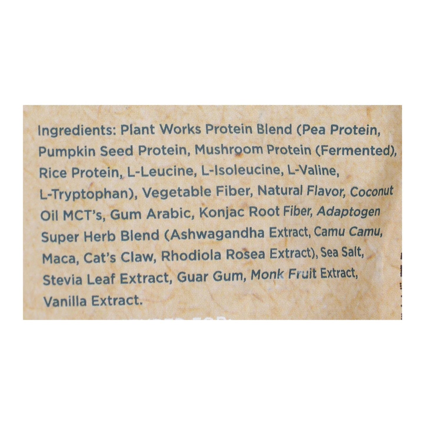 Plant Works Vanilla Protein Powder (Pack of 4) 23.8 Oz