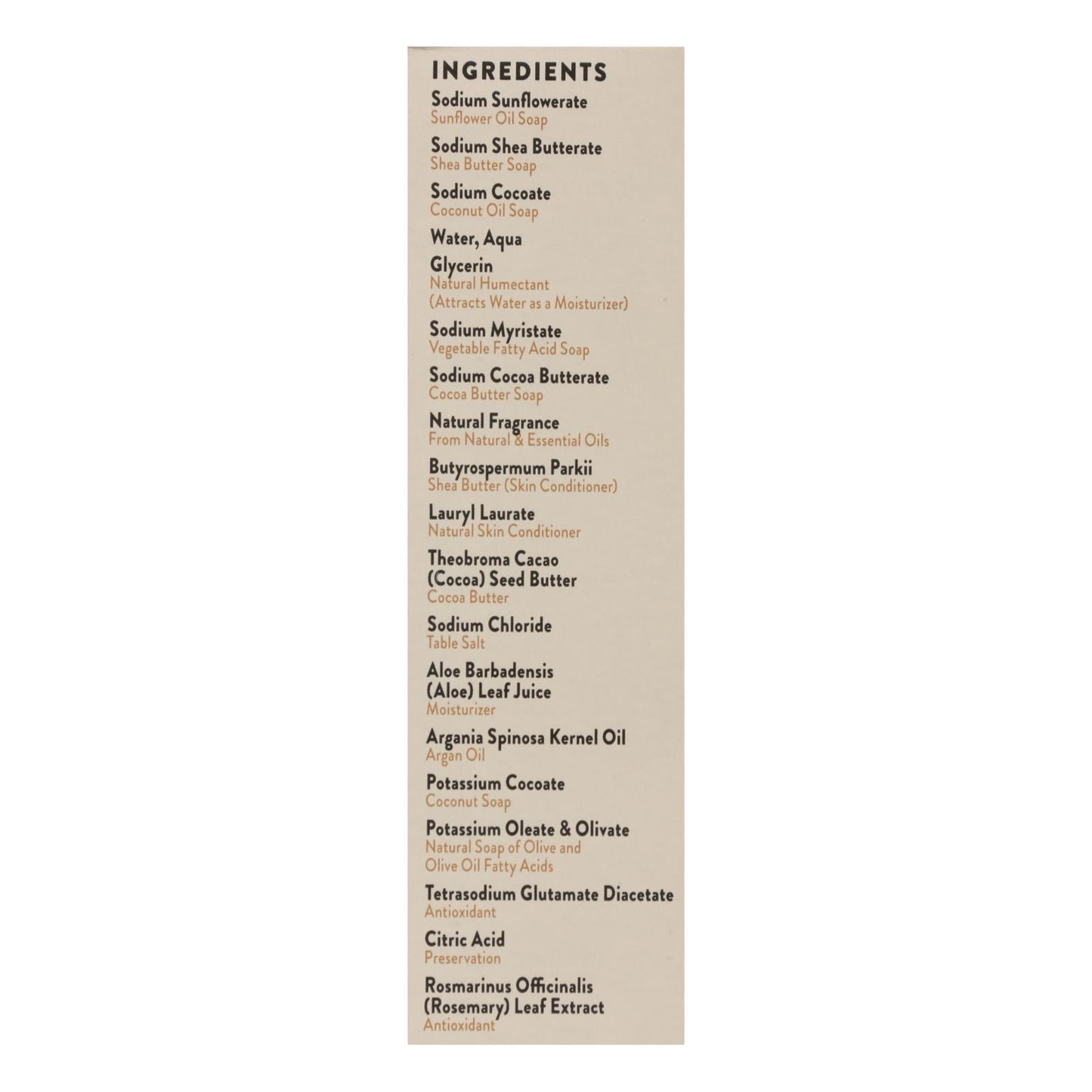 Peet Bros Argan Sandalwood Shea Butter Soap Bar (5 Oz)