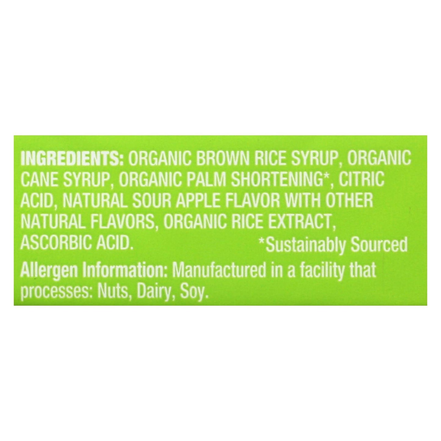 Torie & Howard Chewy Fruities Organic Candy Chws, Sour Apple - 2.1 Oz (Pack of 18)