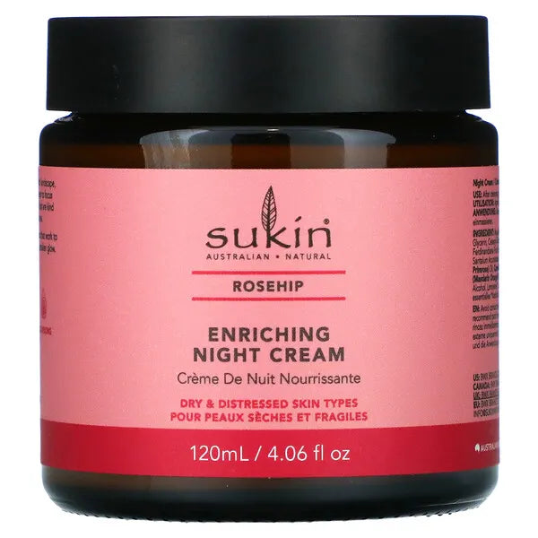 Sukin Night Cream - Pure & Calming Hydration - For Sensitive Skin - 4.06 Fl Oz