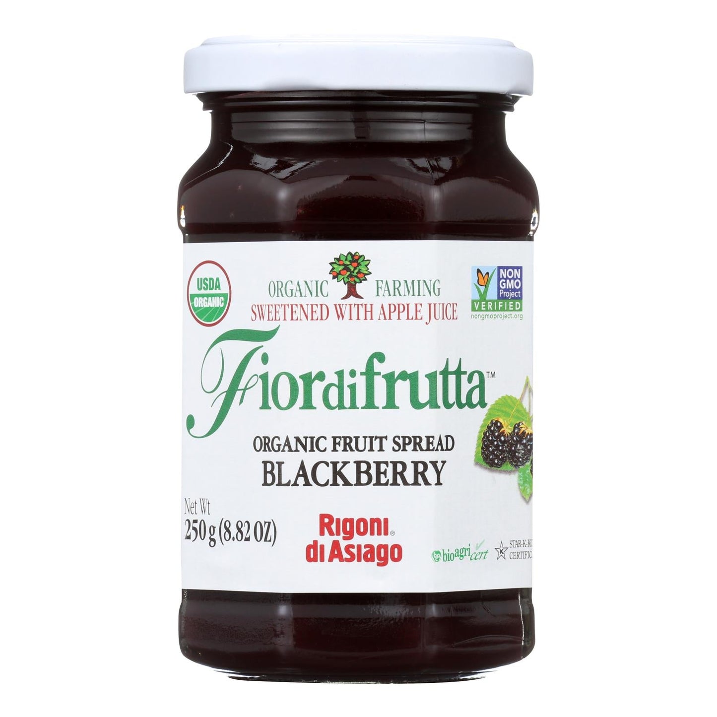 Fiordifrutta Blackberry Fruit Spread - Pack of 6 - 8.82 Oz