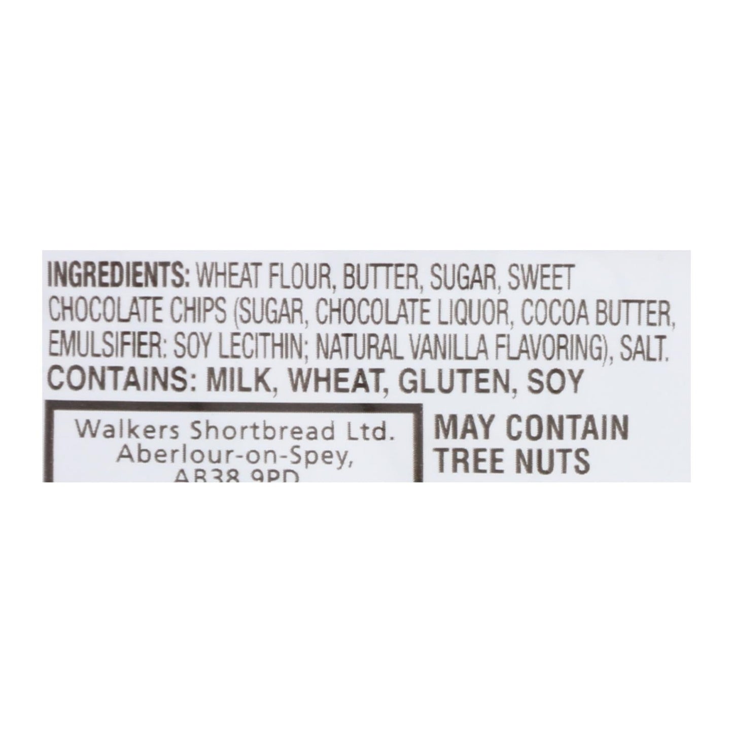 Walkers Shortbread Cookies with Chocolate Chips, 1.4 oz., Pack of 20