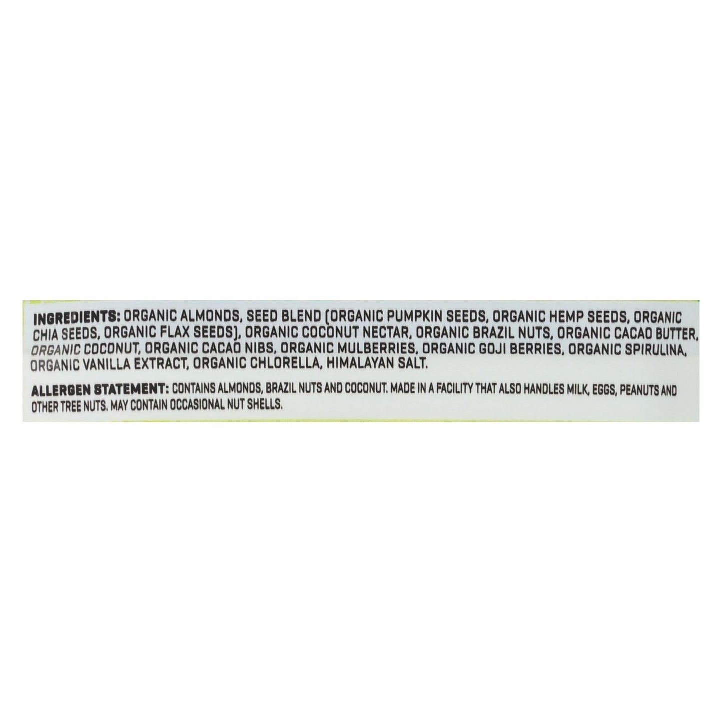 Ohi Super Green Superfood Bar - Case of 8 - 1.8 oz