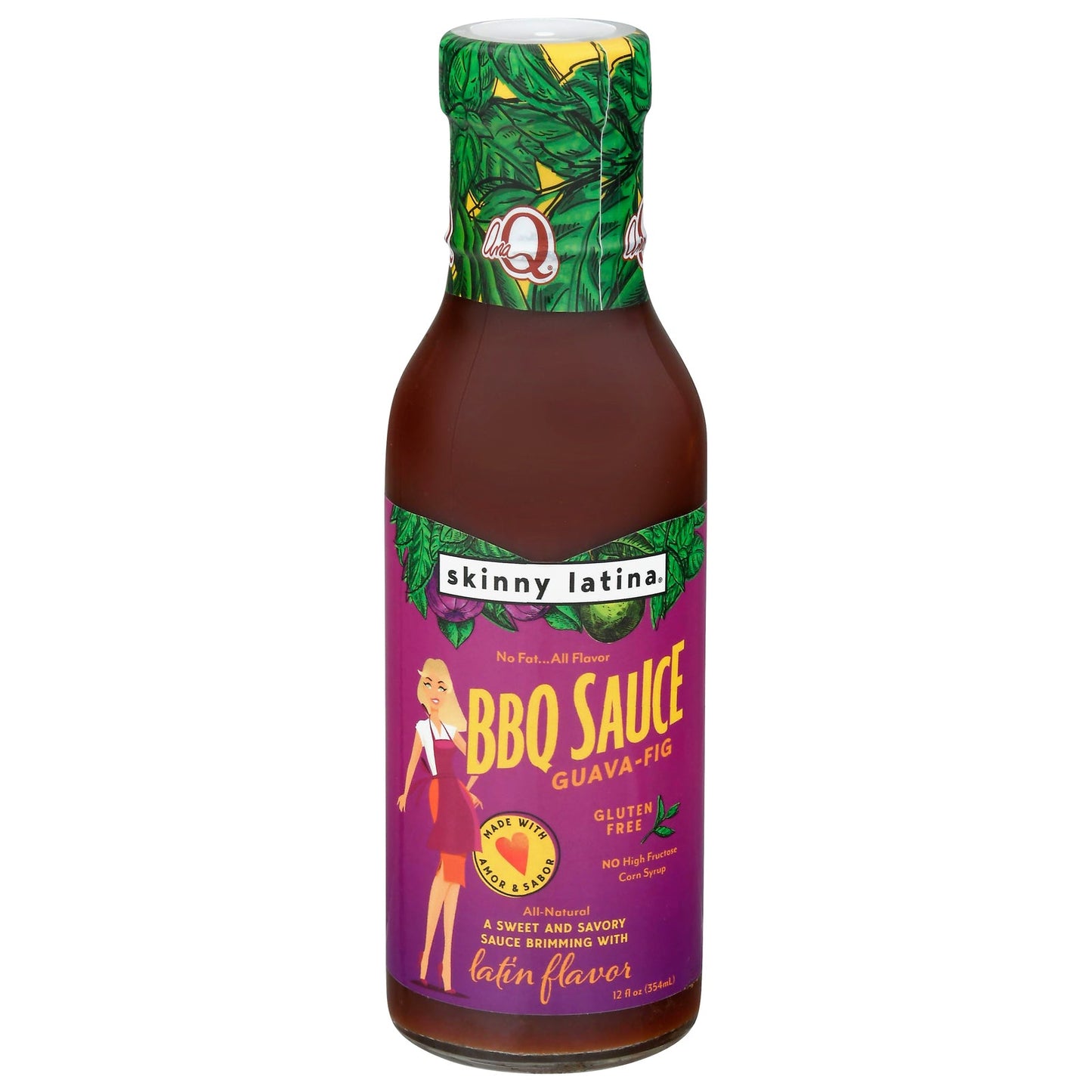 Skinny Latina - Premium Guava Fig BBQ Sauce - 12 Oz. Bottles (Case of 6)