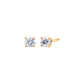 Lab Grown Diamond Solitaire Four Prong Stud Earring 14K by By Adina Eden