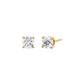 Lab Grown Diamond Solitaire Four Prong Stud Earring 14K by By Adina Eden