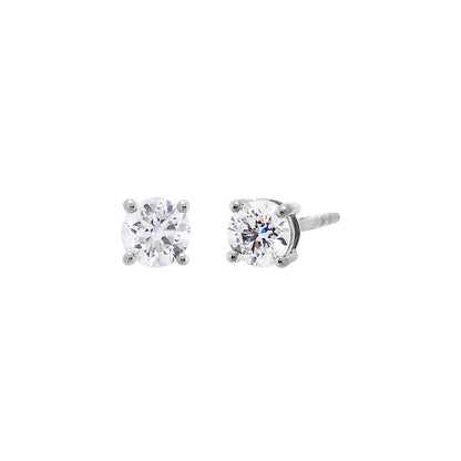 Lab Grown Diamond Solitaire Four Prong Stud Earring 14K by By Adina Eden