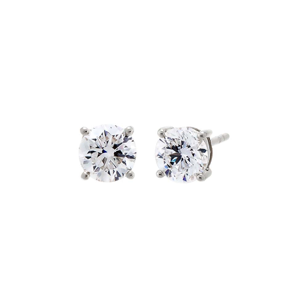 Lab Grown Diamond Solitaire Four Prong Stud Earring 14K by By Adina Eden