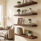 Floating Shelves Set of 4 – 15.8" Wall Shelves with Invisible Brackets