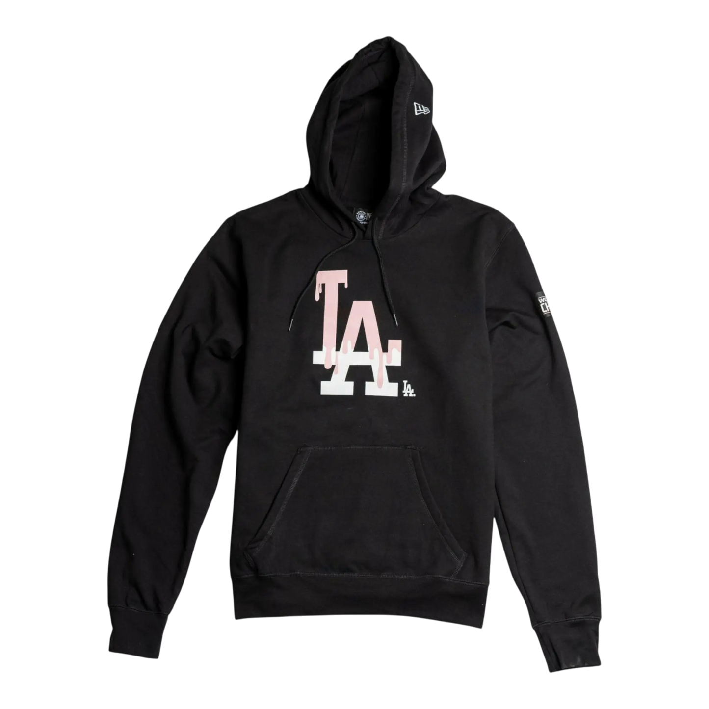 New Era MLB Los Angeles Dodgers Team Drip World Series Men Hoodie Black/Pink