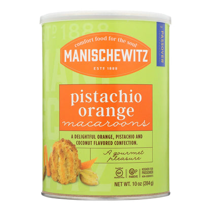 Manischewitz Macaroons, Pistachio Orange, Kosher for Passover, 10 Oz, Case of 12