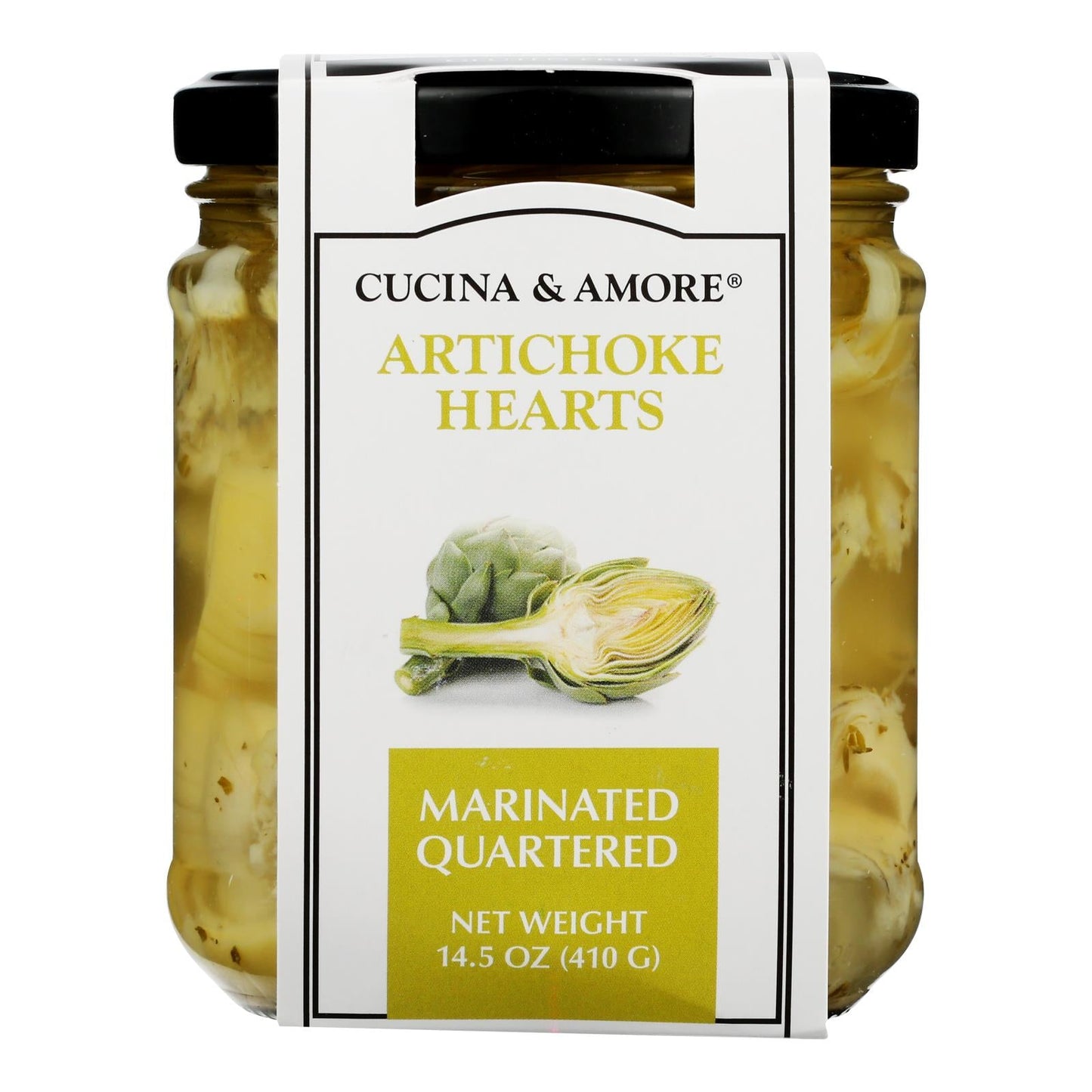 Cucina & Amore Artichoke Quarters in Marinade - 6 x 14.5 oz