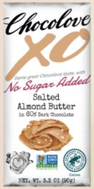 Chocolove - Bar Xo Salt Almond Butter Dark Chocolate (Pack of 10 3.2 Oz)
