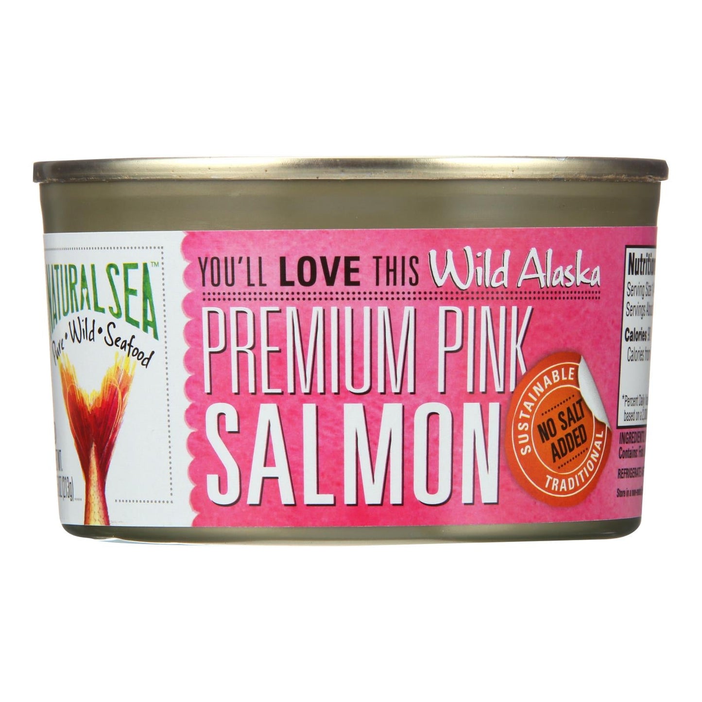 Natural Sea Wild Pink Salmon, Unsalted - 7.5 Oz