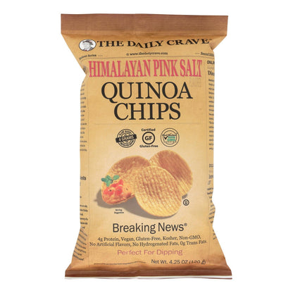 The Daily Crave - Quinoa Chips Himalayan Pink Salt - Case Of 8 - 4.25 Oz