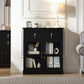 Modern Glass Door Cabinet – 3 Styles | Adjustable Shelves | Compact Storage Cupboard