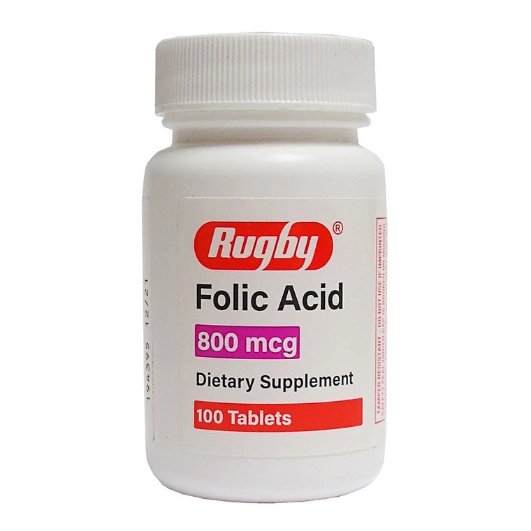 Rugby Folic Acid 800 Mcg Supplement Tablets