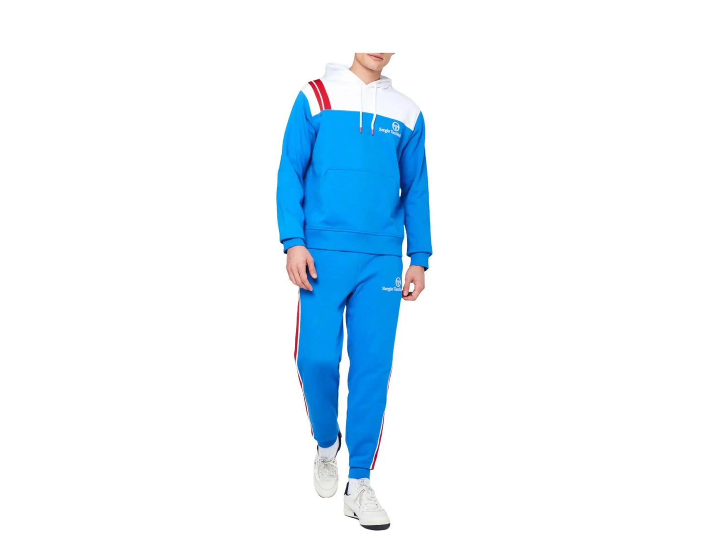 Sergio Tacchini Tingo Archivio Men Hoodie Palace Blue/White