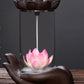 Creative Indoor Desktop Handmade Ceramic Ornament Windproof Backflow Incense Burner Buddhist Aromatherapy Stove