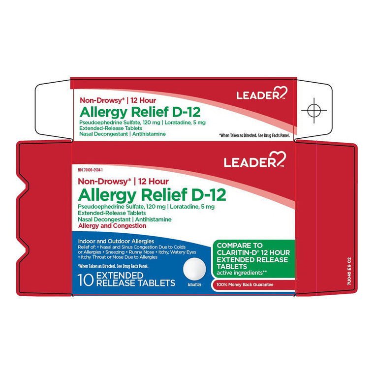 Leader™ Allergy Relief D-12 (Extended Release Tablets)